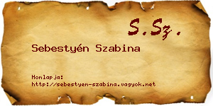 Sebestyén Szabina névjegykártya