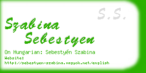 szabina sebestyen business card